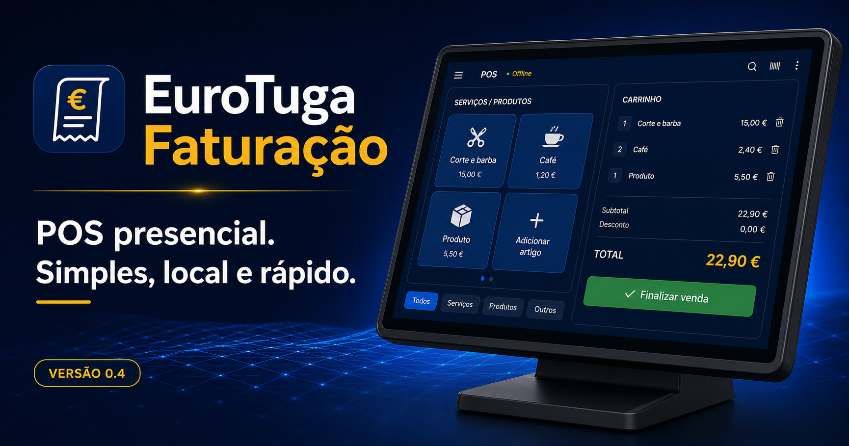 Apresentação demonstrativa do ponto de venda Eurotuga Factur